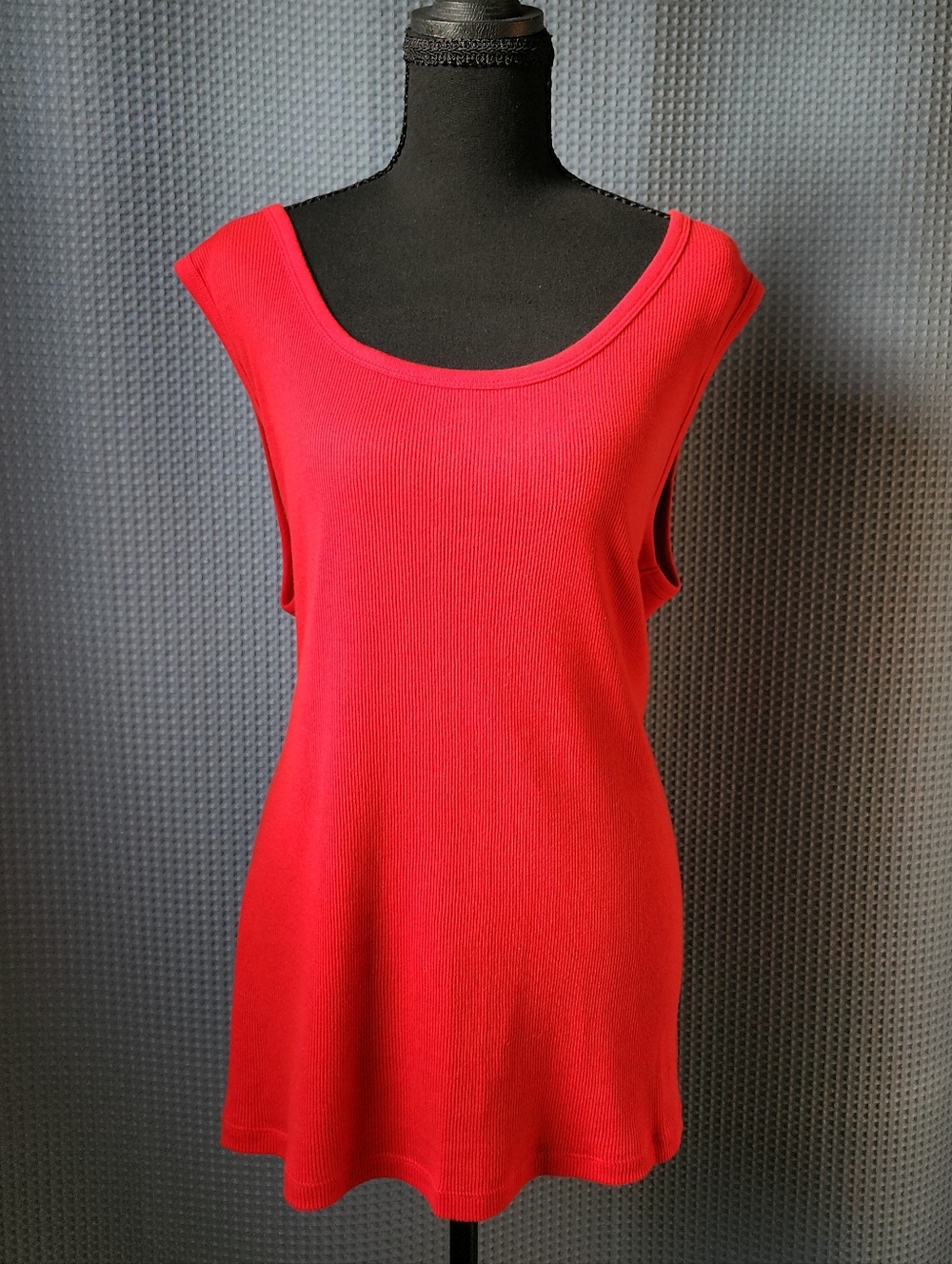 St. John's Bay Red Cotton Tank Top - Size 1X